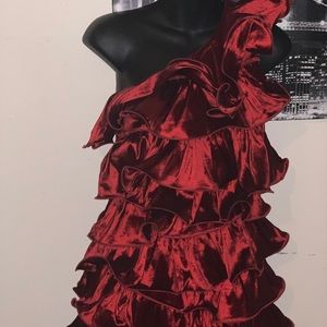 Red Ruffle Pretty Little Thing Dress